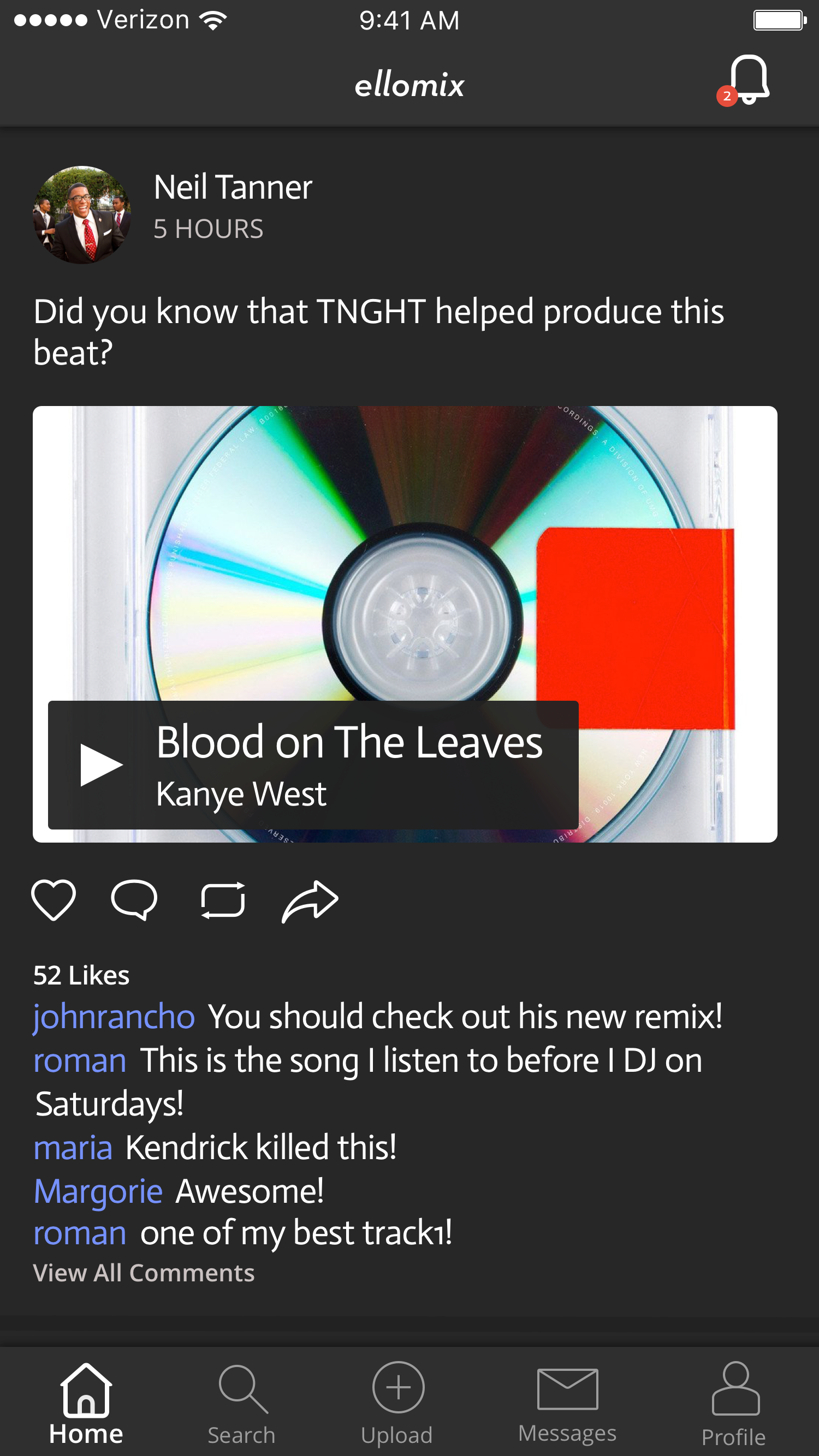 Ellomix Timeline Final Design
