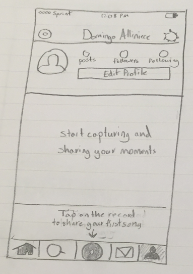 Ellomix Personal Profile Wireframe